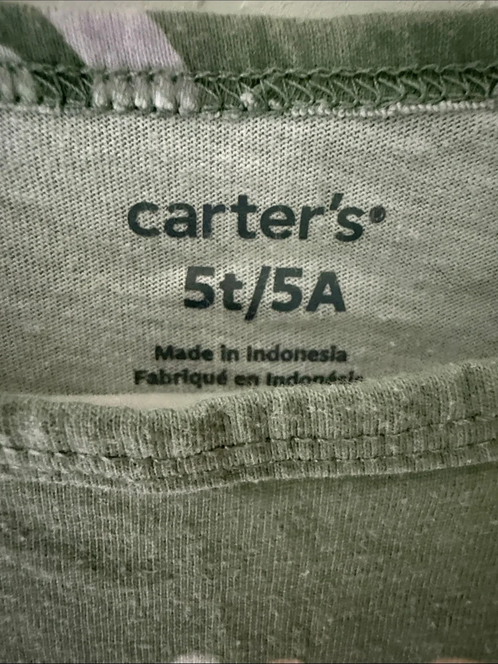 🌈 Carter's Olive Green Rainbow Dress - Size 5T